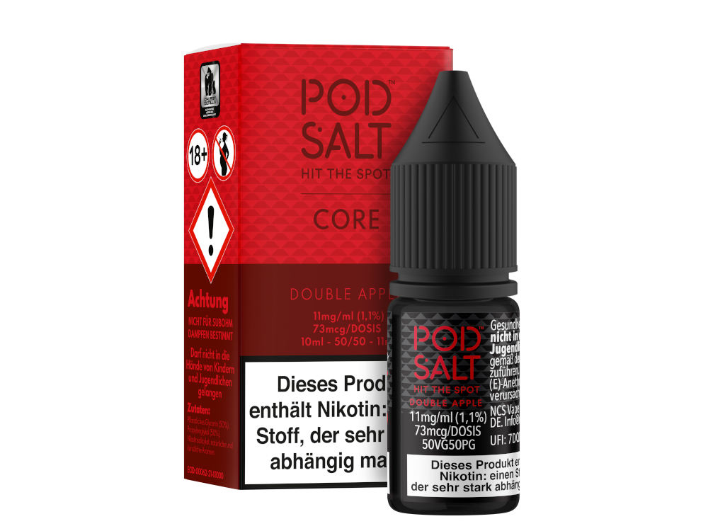 Pod Salt Core - Double Apple - Nikotinsalz Liquid 11 mg/ml 5er Packung