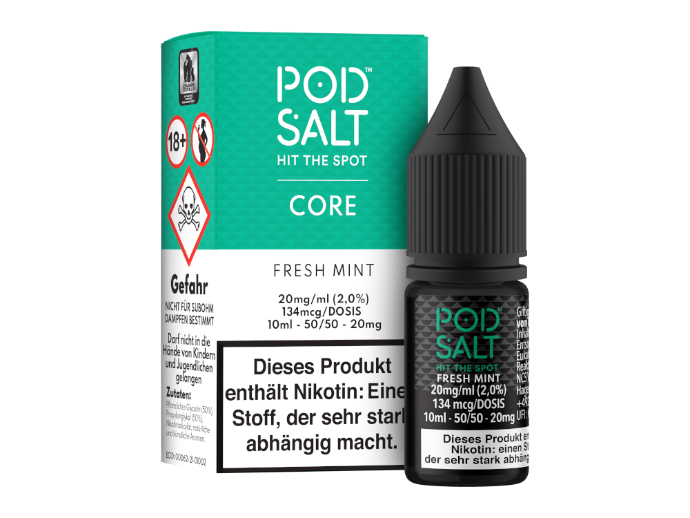 Pod Salt Core - Fresh Mint - Nikotinsalz Liquid 20 mg/ml 5er Packung