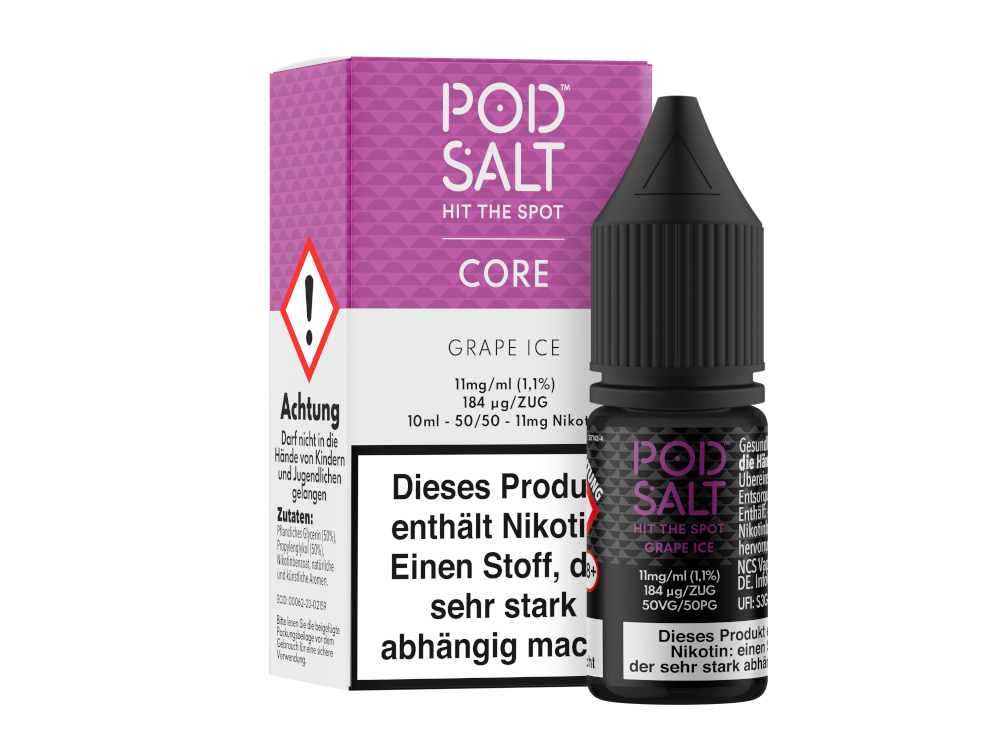 Pod Salt Core - Grape Ice - Nikotinsalz Liquid 11 mg/ml