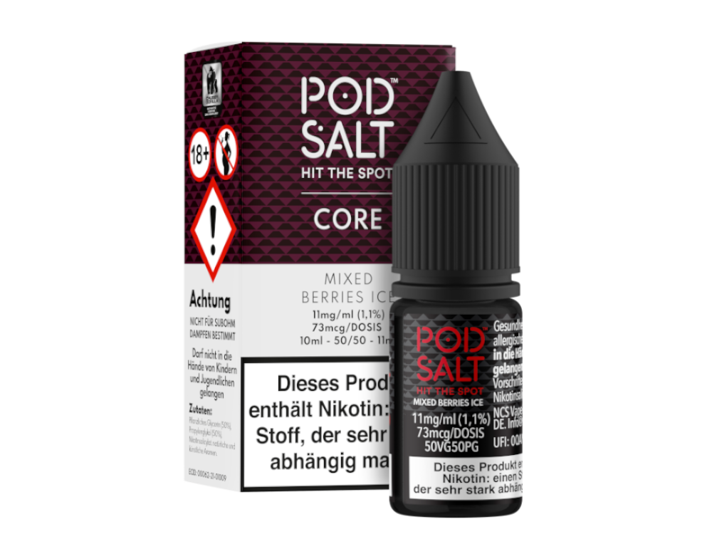 Pod Salt Core - Mixed Berries Ice - Nikotinsalz Liquid 11 mg/ml 5er Packung