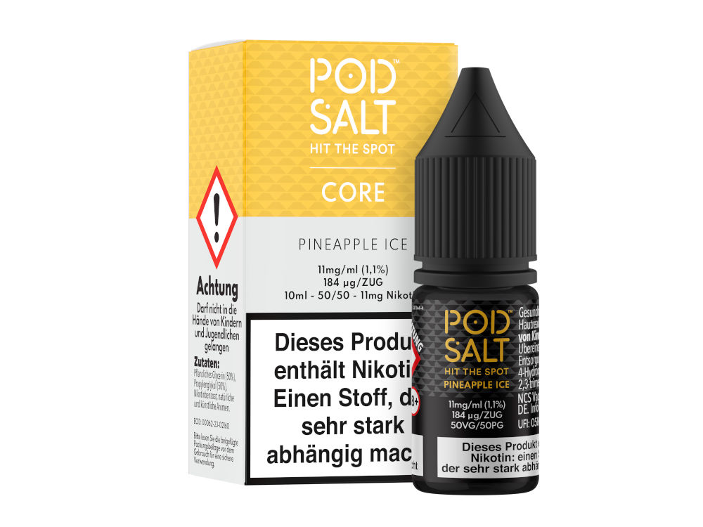 Pod Salt Core - Pineapple Ice - Nikotinsalz Liquid 11 mg/ml 5er Packung