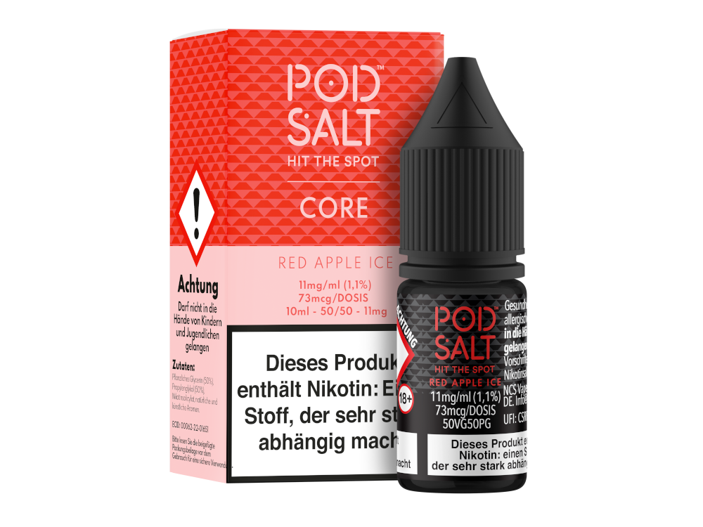 Pod Salt Core - Red Apple Ice - Nikotinsalz Liquid 11 mg/ml
