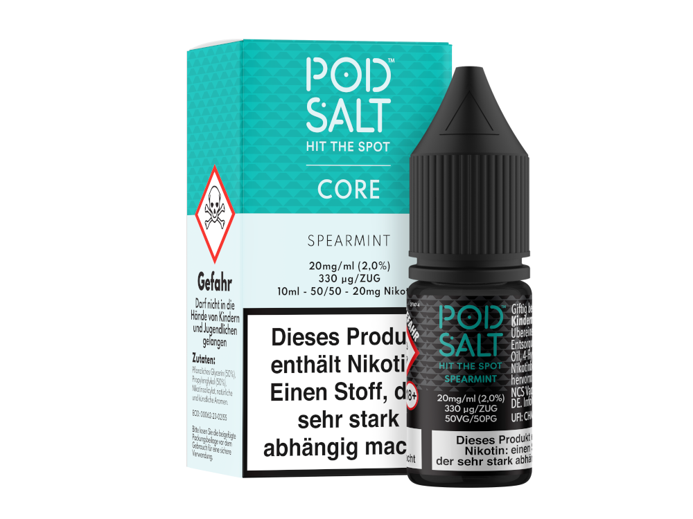 Pod Salt Core - Spearmint - Nikotinsalz Liquid 20 mg/ml 5er Packung