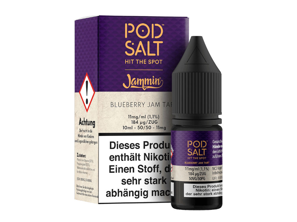Pod Salt Fusion - Blueberry Jam Tart - Nikotinsalz Liquid 11 mg/ml