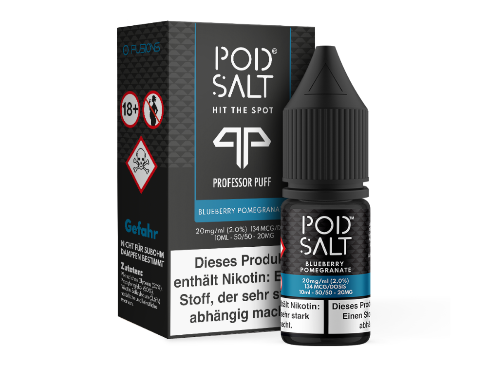 Pod Salt Fusion - Blueberry Pomegranate - Nikotinsalz Liquid 20 mg/ml 5er Packung