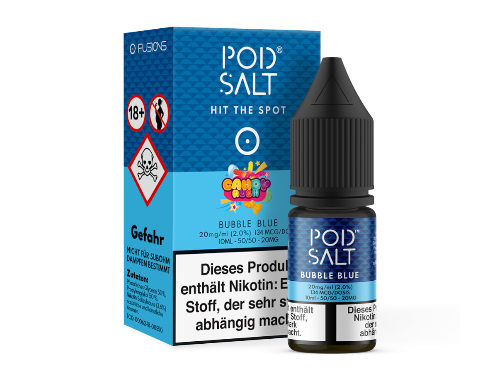 Pod Salt Fusion - Bubble Blue - Nikotinsalz Liquid 20 mg/ml