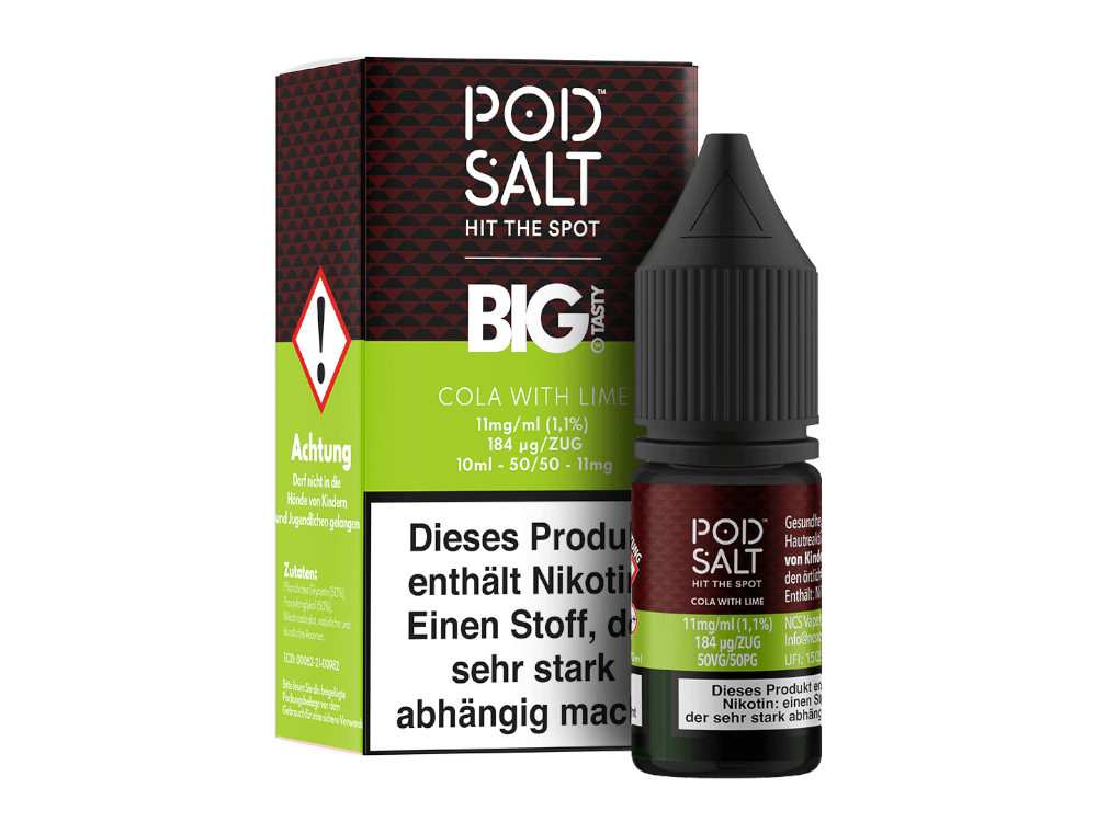 Pod Salt Fusion - Cola with Lime - Nikotinsalz Liquid 11 mg/ml 5er Packung