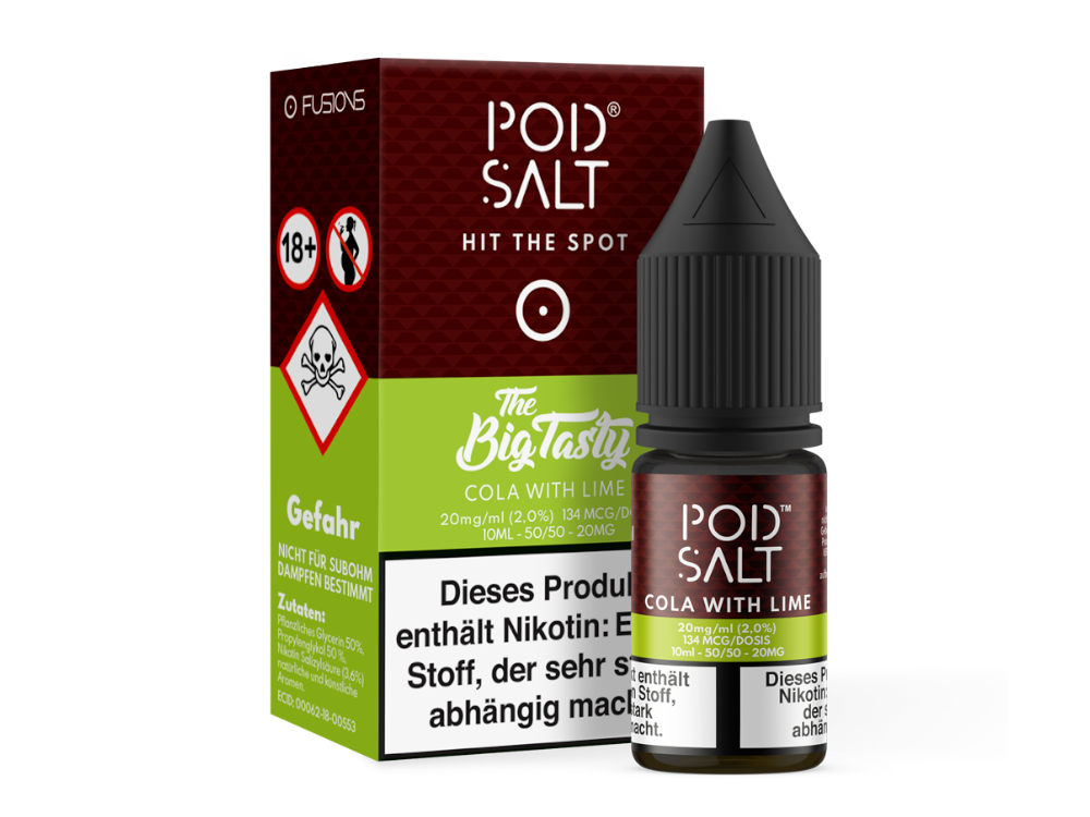 Pod Salt Fusion - Cola with Lime - Nikotinsalz Liquid 20 mg/ml 5er Packung
