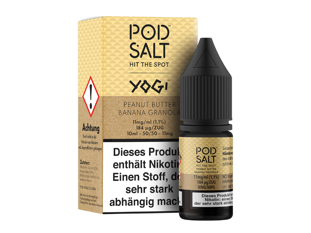 Pod Salt Fusion - Peanut Butter Banana Granola - Nikotinsalz Liquid 11 mg/ml