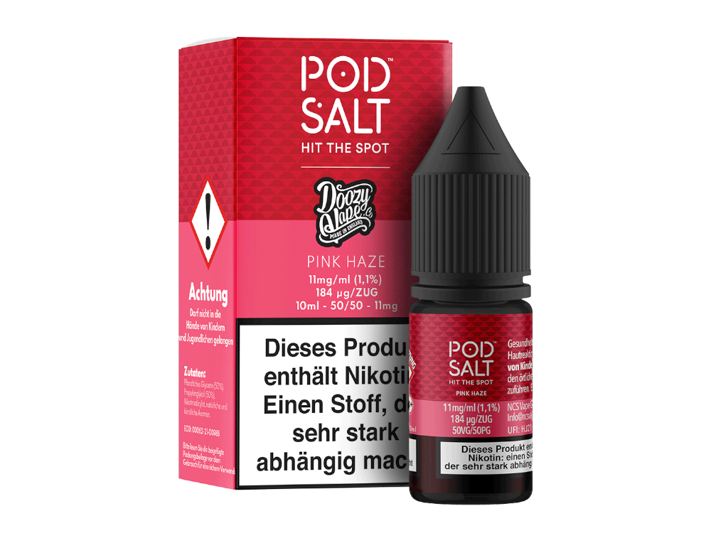 Pod Salt Fusion - Pink Haze - Nikotinsalz Liquid 11 mg/ml 5er Packung
