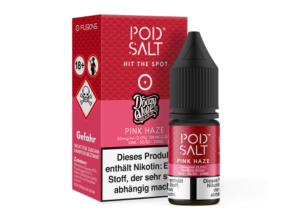 Pod Salt Fusion - Pink Haze - Nikotinsalz Liquid 20 mg/ml 5er Packung