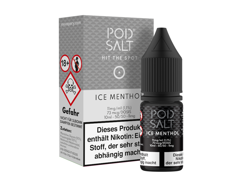 Pod Salt - Ice Menthol - Nikotinsalz Liquid 11 mg/ml 5er Packung
