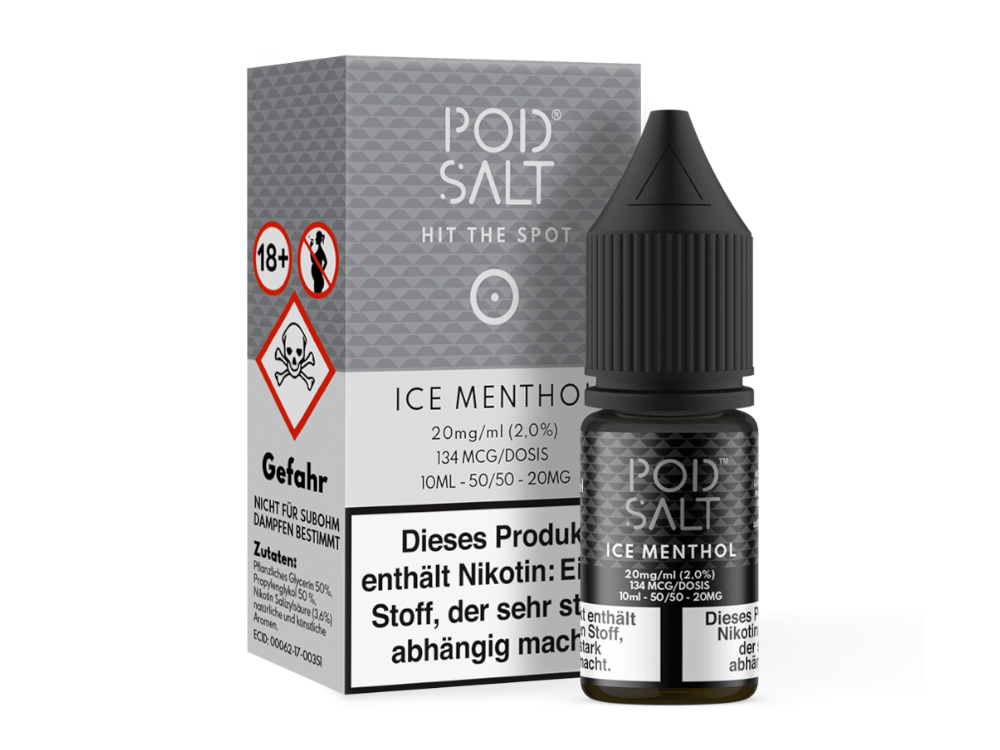 Pod Salt - Ice Menthol - Nikotinsalz Liquid 20 mg/ml 5er Packung