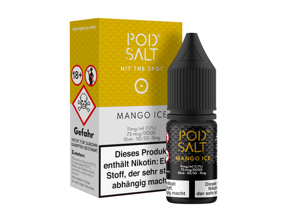 Pod Salt - Mango Ice - Nikotinsalz Liquid 11 mg/ml 5er Packung