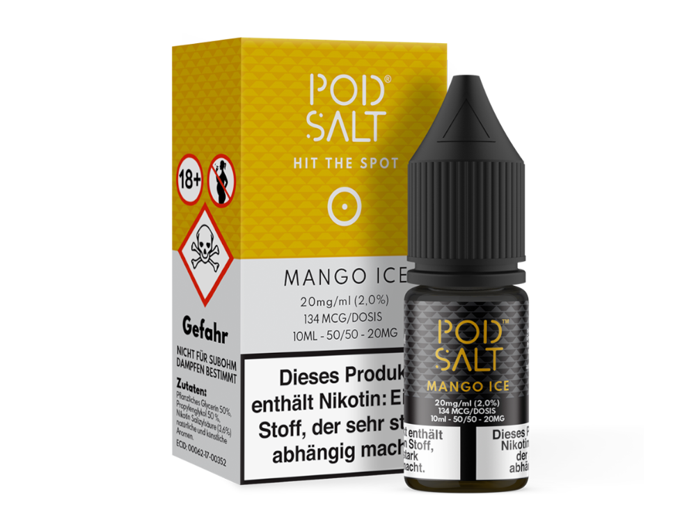 Pod Salt - Mango Ice - Nikotinsalz Liquid 20 mg/ml 5er Packung