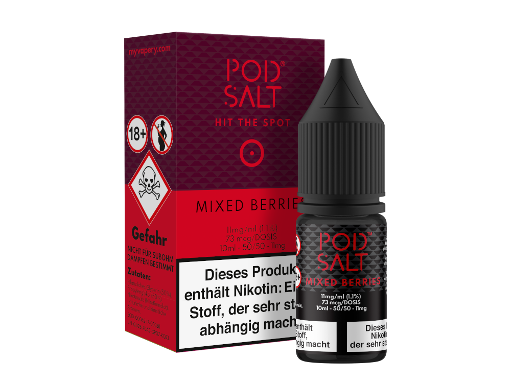 Pod Salt - Mixed Berries - Nikotinsalz Liquid 11 mg/ml 5er Packung