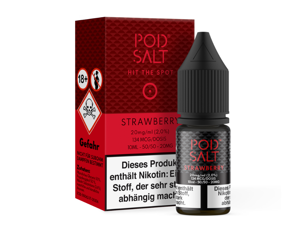 Pod Salt - Strawberry - Nikotinsalz Liquid 20 mg/ml 5er Packung
