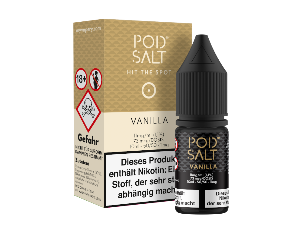 Pod Salt - Vanilla - Nikotinsalz Liquid 11 mg/ml 5er Packung