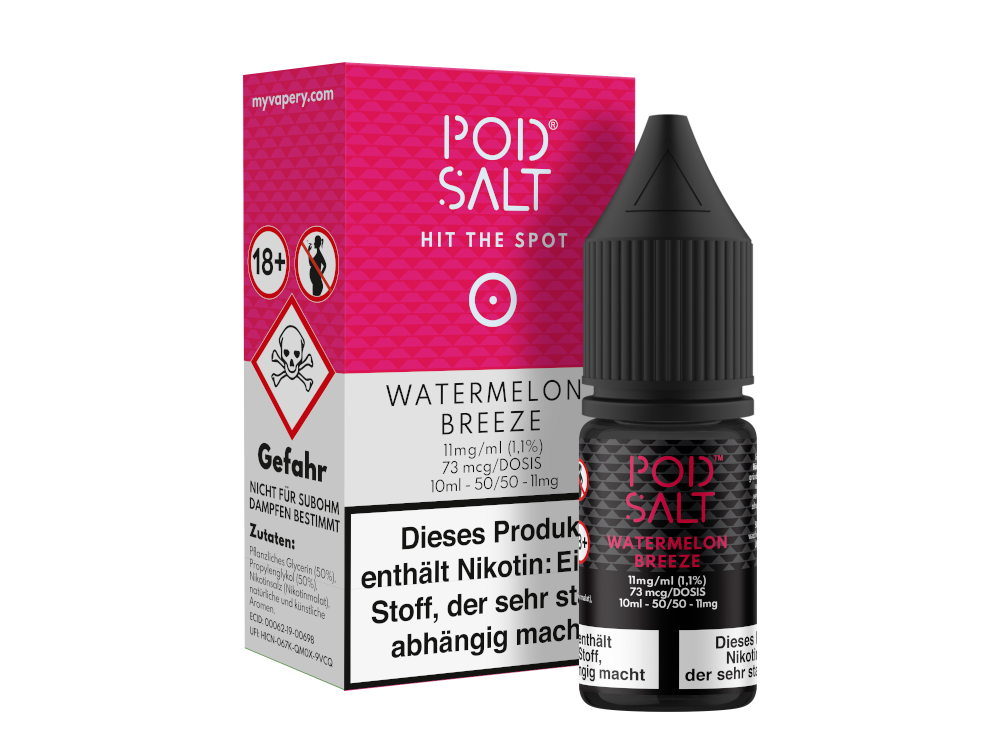 Pod Salt - Watermelon Breeze - Nikotinsalz Liquid 11 mg/ml