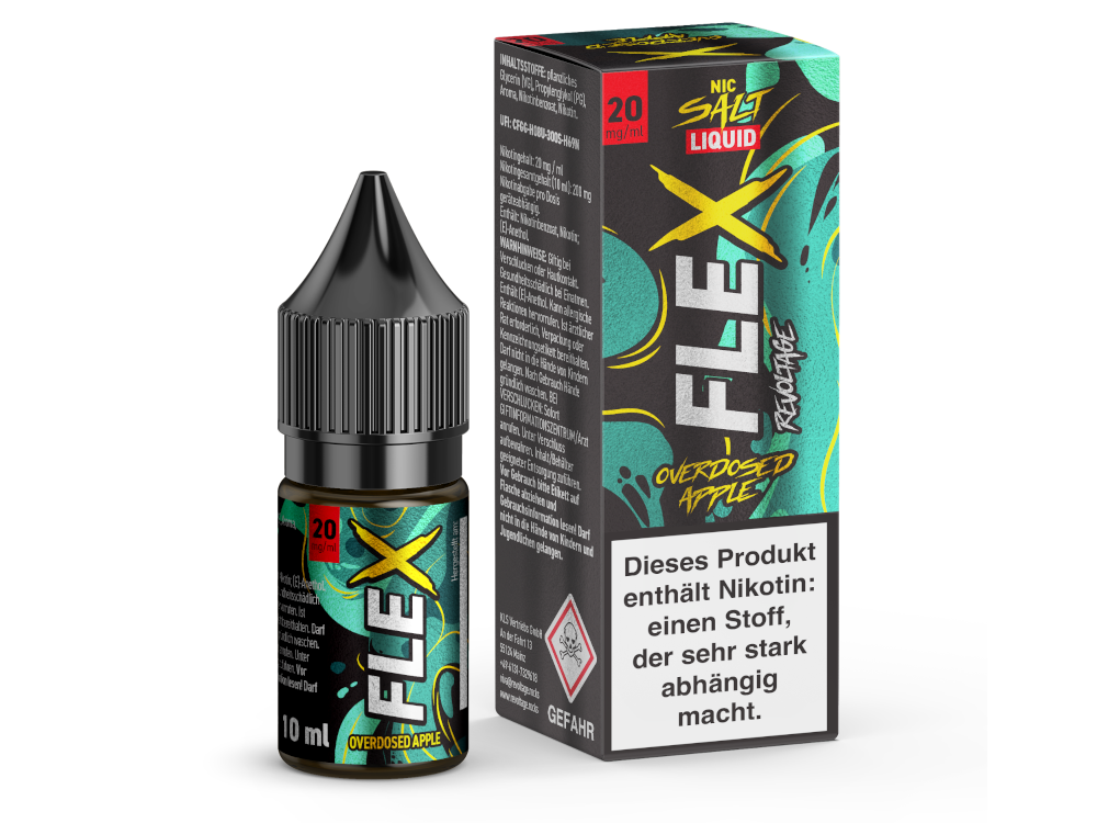 Revoltage - FLEX - Overdosed Apple - Nikotinsalz Liquid 20 mg/ml 15er Packung