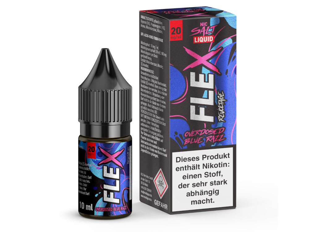 Revoltage - FLEX - Overdosed Blue Razz - Nikotinsalz Liquid 20 mg/ml