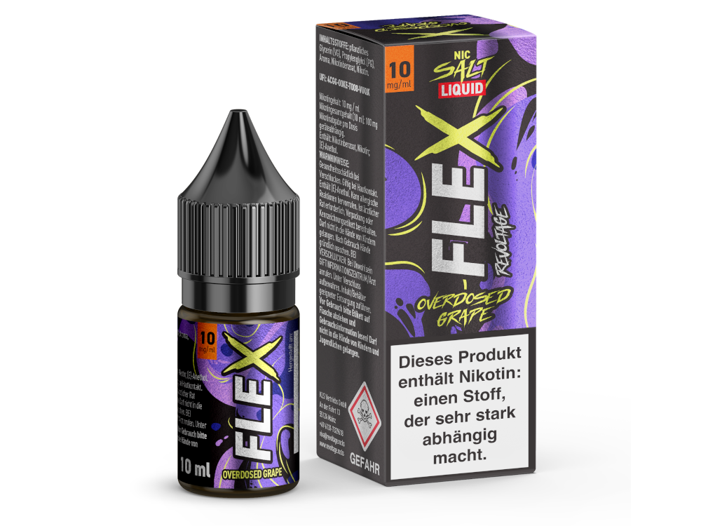Revoltage - FLEX - Overdosed Grape - Nikotinsalz Liquid 10 mg/ml 15er Packung