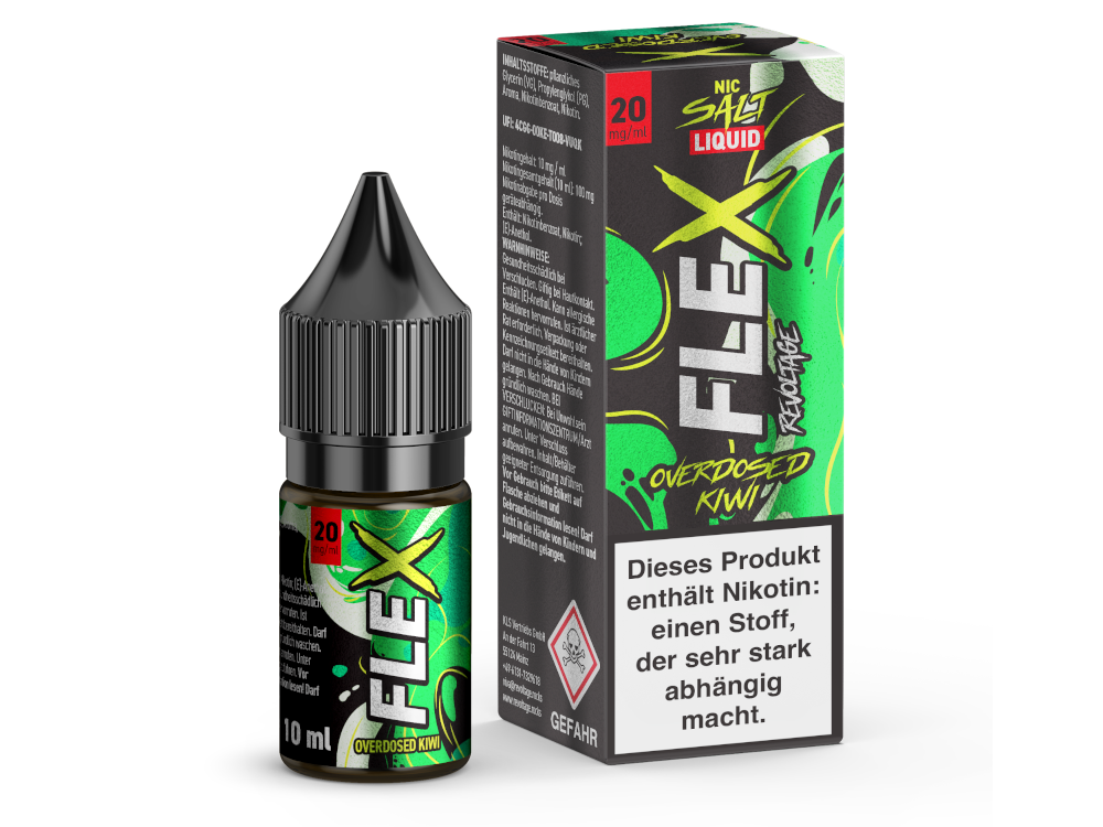 Revoltage - FLEX - Overdosed Kiwi - Nikotinsalz Liquid 20 mg/ml
