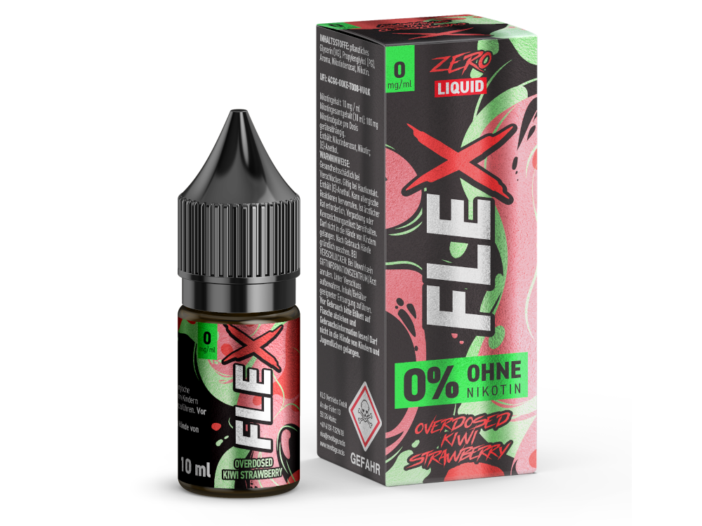 Revoltage - FLEX - Overdosed Kiwi Strawberry - Nikotinsalz Liquid 0 mg/ml 15er Packung