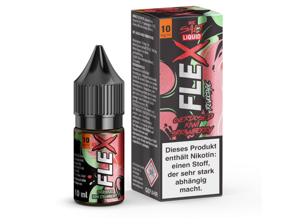 Revoltage - FLEX - Overdosed Kiwi Strawberry - Nikotinsalz Liquid 10 mg/ml