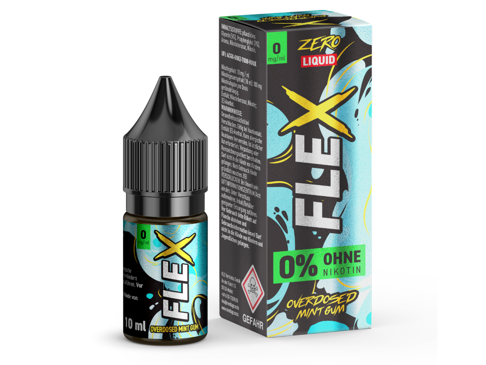 Revoltage - FLEX - Overdosed Mint Gum - Nikotinsalz Liquid 0 mg/ml 15er Packung