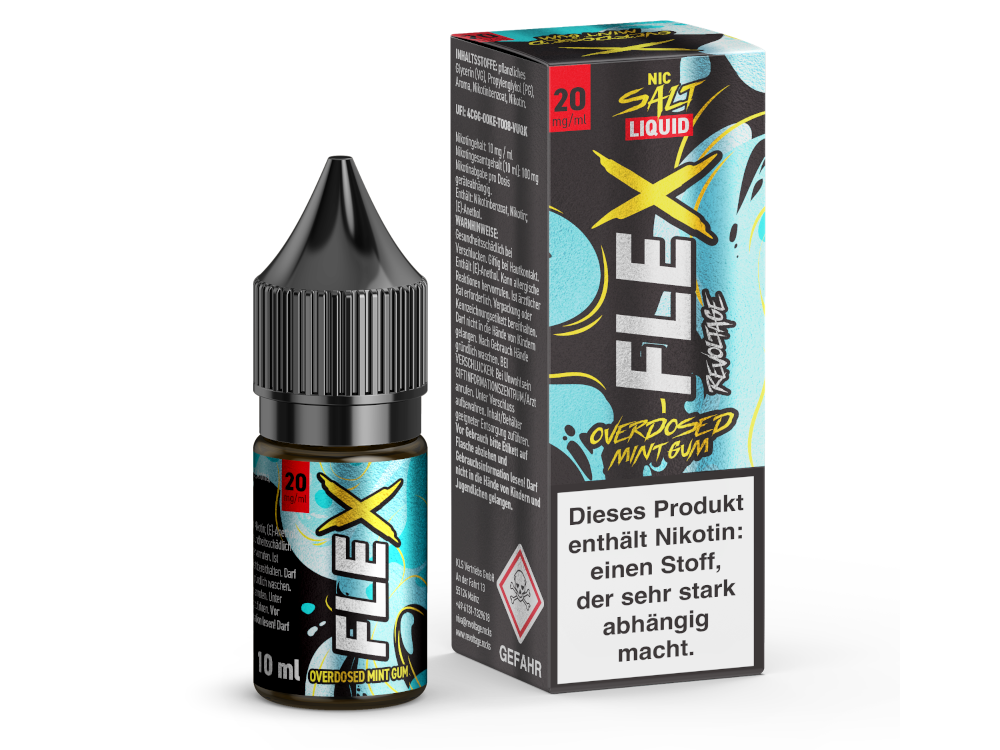 Revoltage - FLEX - Overdosed Mint Gum - Nikotinsalz Liquid 20 mg/ml 15er Packung