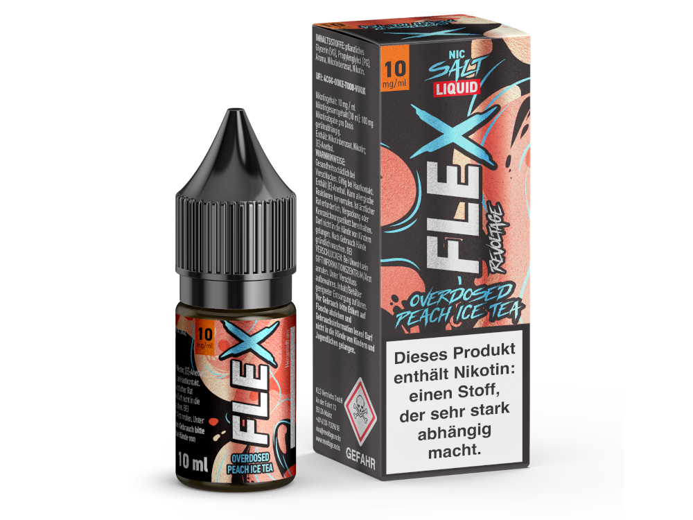 Revoltage - FLEX - Overdosed Peach Ice Tea - Nikotinsalz Liquid 10 mg/ml