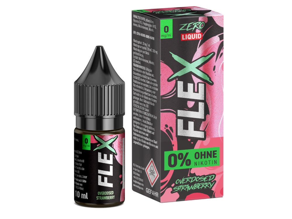Revoltage - FLEX - Overdosed Strawberry - Nikotinsalz Liquid 0 mg/ml 15er Packung