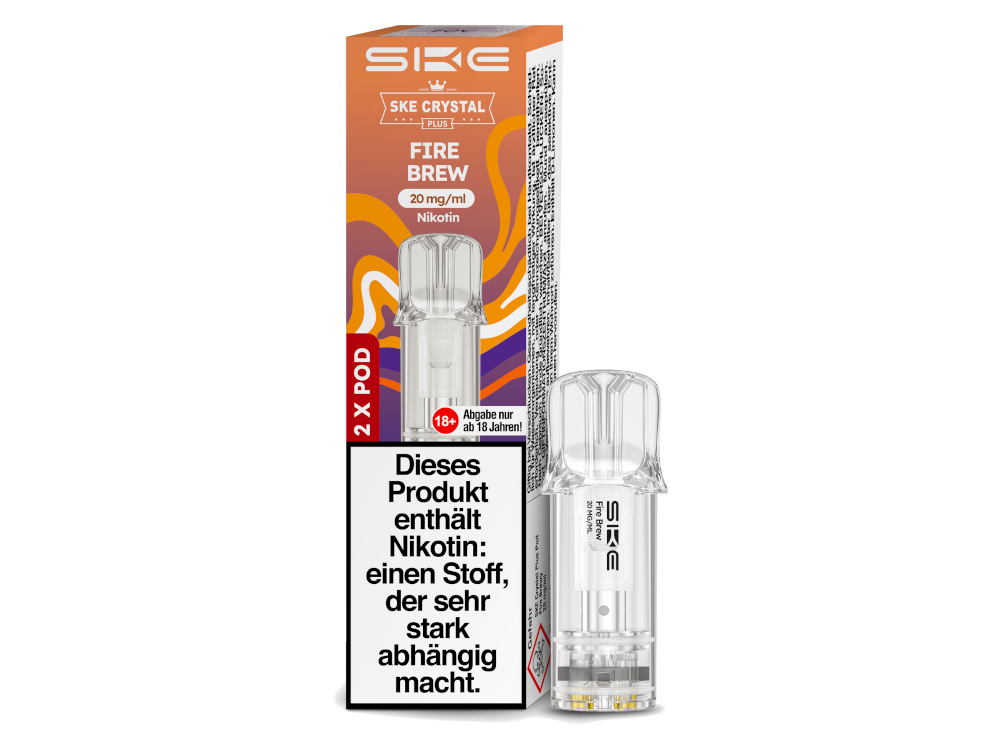 SKE - Crystal Plus Pod Fire Brew 20 mg/ml (2 Stück pro Packung) 10er Packung