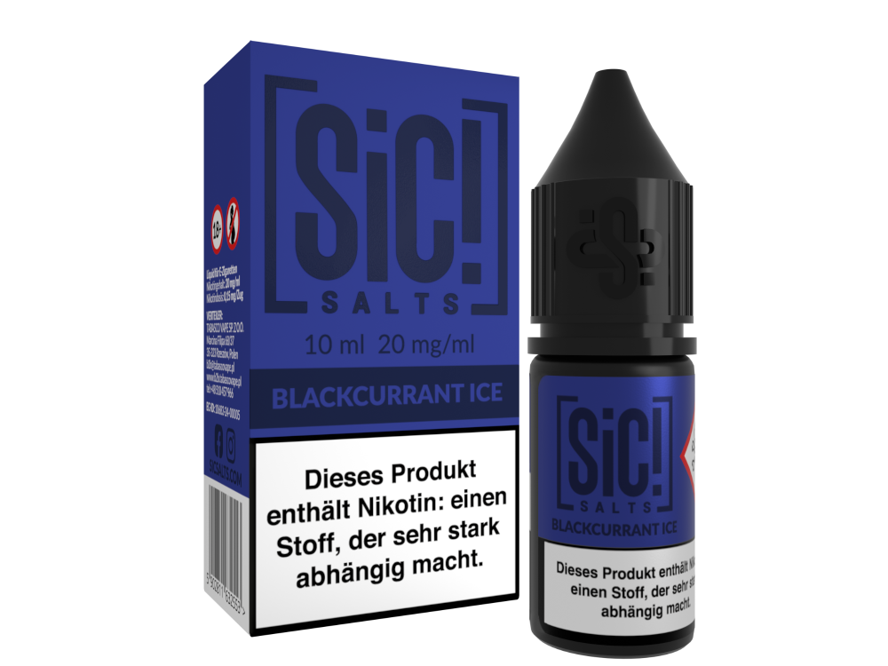 SiC! Salts - Blackcurrant Ice - Nikotinsalz Liquid 20 mg/ml 5er Packung