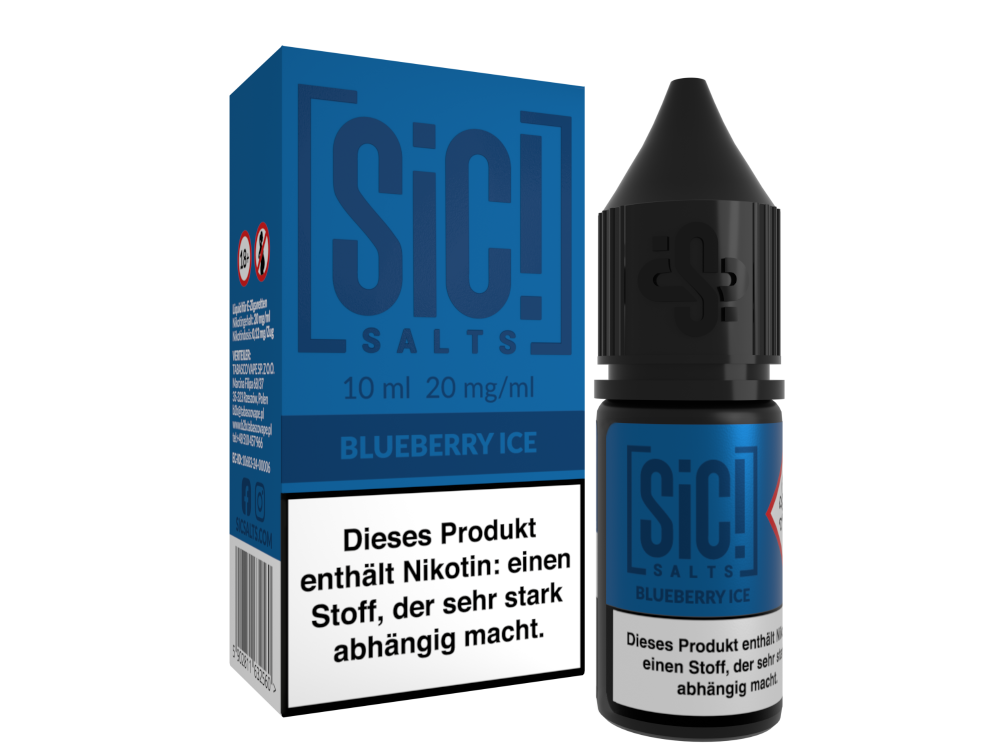 SiC! Salts - Blueberry Ice - Nikotinsalz Liquid 20 mg/ml 5er Packung