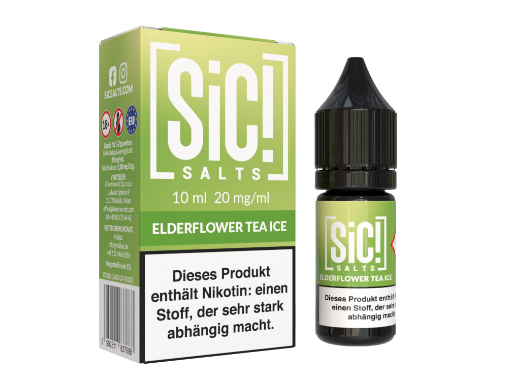SiC! Salts - Elderflower Tea Ice - Nikotinsalz Liquid 20 mg/ml 5er Packung