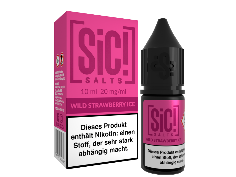 SiC! Salts - Wild Strawberry Ice - Nikotinsalz Liquid 20 mg/ml 5er Packung