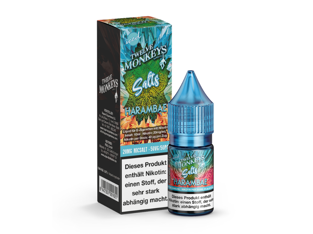 Twelve Monkeys - Iced - Harambae - Nikotinsalz Liquid 20 mg/ml 10er Packung