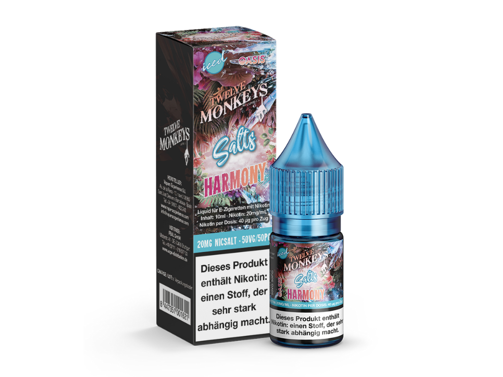 Twelve Monkeys - Iced - Harmony - Nikotinsalz Liquid 20 mg/ml 10er Packung