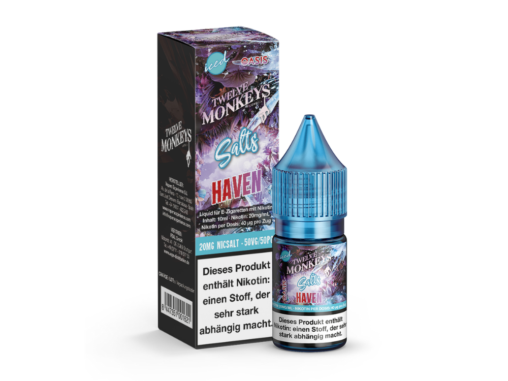 Twelve Monkeys - Iced - Haven - Nikotinsalz Liquid 20 mg/ml 10er Packung