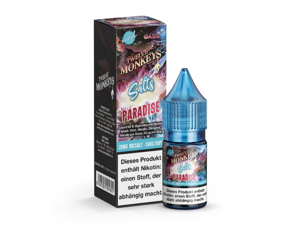 Twelve Monkeys - Iced - Paradise - Nikotinsalz Liquid 20 mg/ml 10er Packung