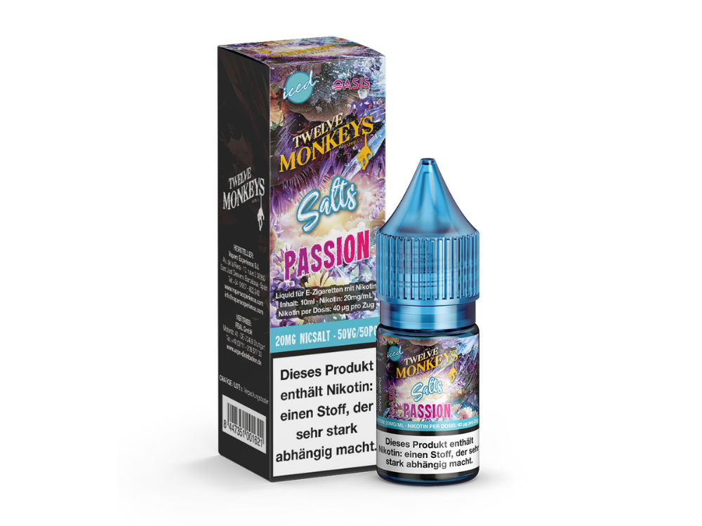 Twelve Monkeys - Iced - Passion - Nikotinsalz Liquid 20 mg/ml 10er Packung