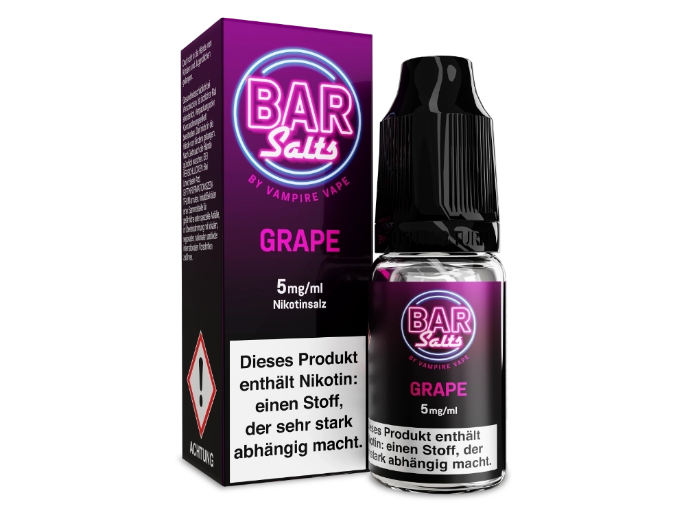Vampire Vape - Bar Salts - Grape - Nikotinsalz Liquid 5 mg/ml 10er Packung
