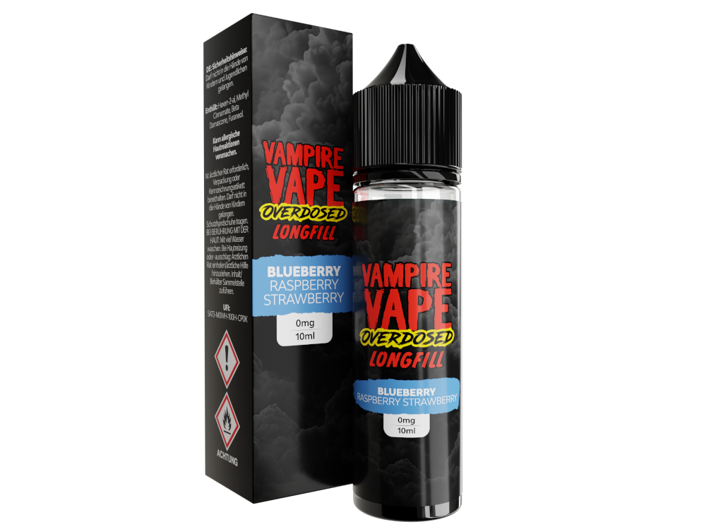 Vampire Vape - Overdosed - Aroma Blueberry Raspberry Strawberry 10 ml 10er Packung