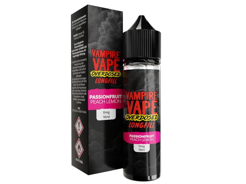 Vampire Vape - Overdosed - Aroma Passionfruit Peach Lemon 10 ml 10er Packung