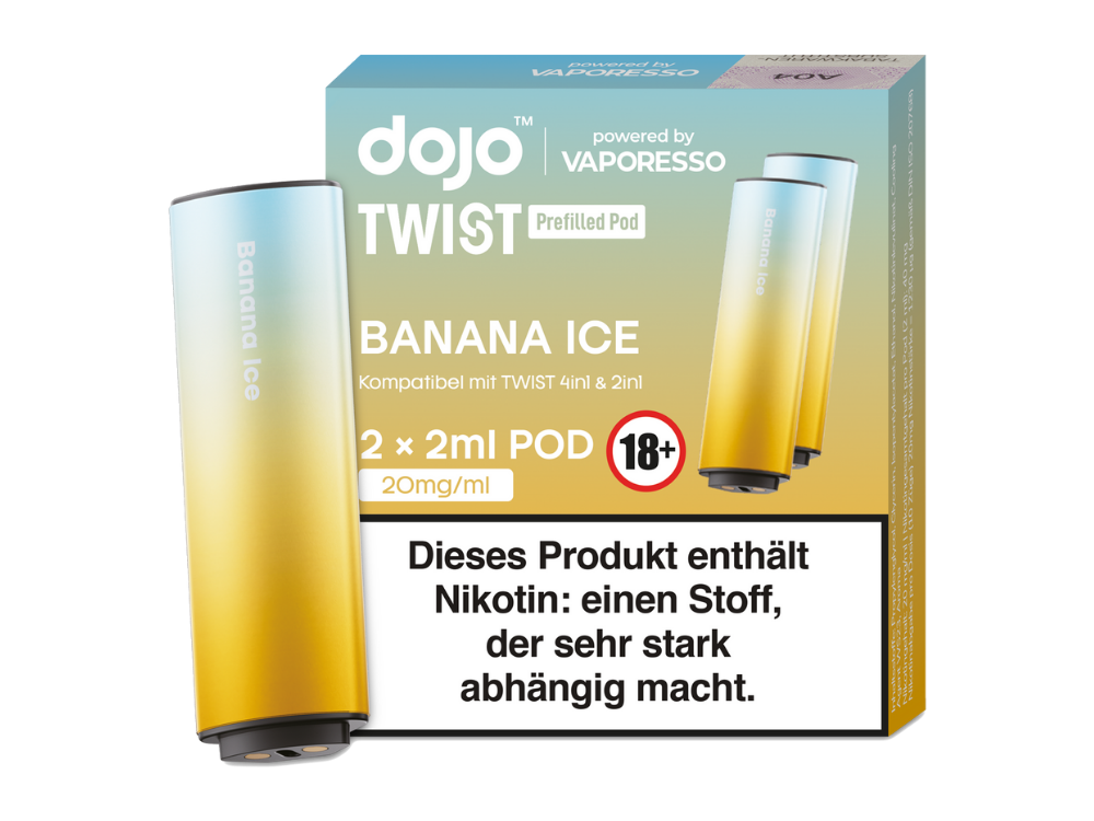 Vaporesso - Dojo - Twist Pod Banana Ice 20 mg/ml (2 Stück pro Packung) 10er Packung