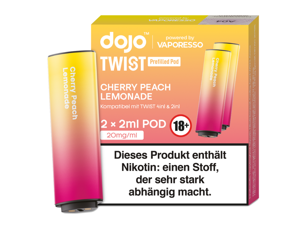 Vaporesso - Dojo - Twist Pod Cherry Peach Lemonade 20 mg/ml (2 Stück pro Packung)