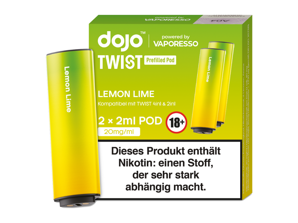 Vaporesso - Dojo - Twist Pod Lemon Lime 20 mg/ml (2 Stück pro Packung) 10er Packung