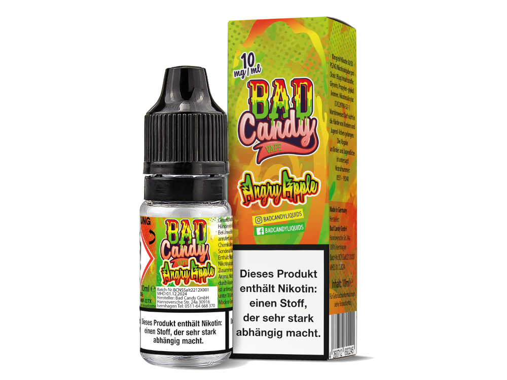 Bad Candy Liquids - Angry Apple - Nikotinsalz Liquid 10 mg/ml 10er Packung